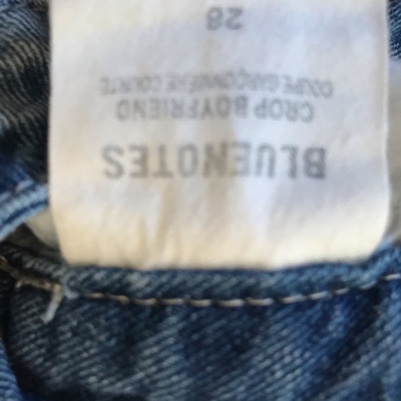 Distressed Bluenote Jeans Boyfriend CROP - Picture 4 of 5